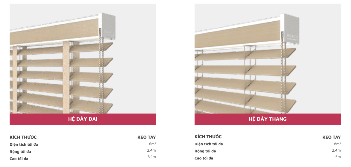 giá rèm sáo gỗ modero